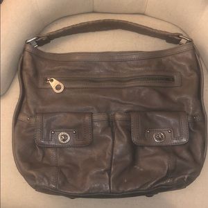 Marc Jacobs grey worn leather bag